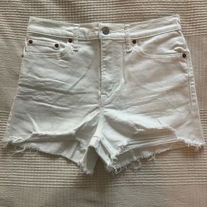 Levi’s white denim shorts
